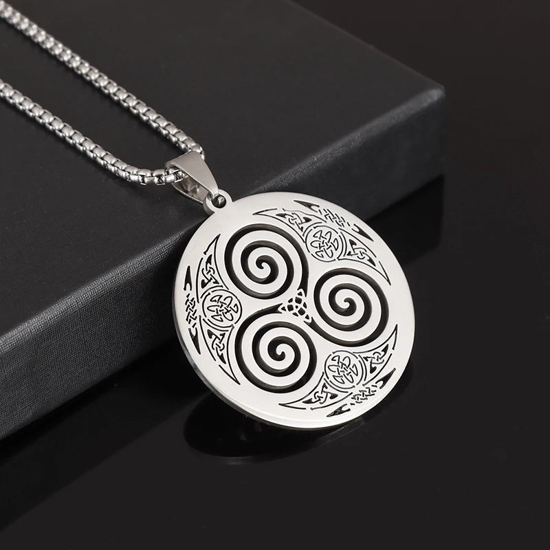 STEEL AMULET NECKLACE PENDANT