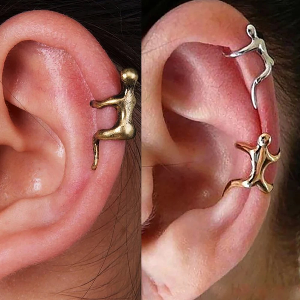 STEEL LITTLE MAN EAR CUFF