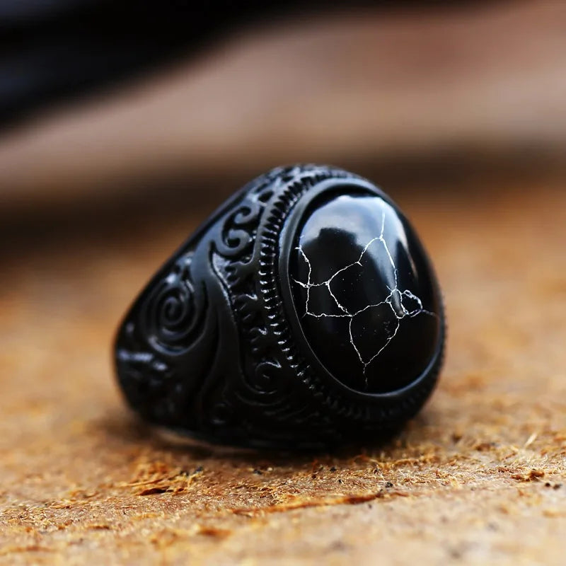 BLACK TIGER EYE RING