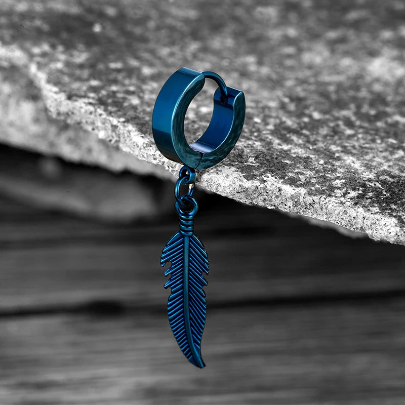 STEEL FEATHER CHARM