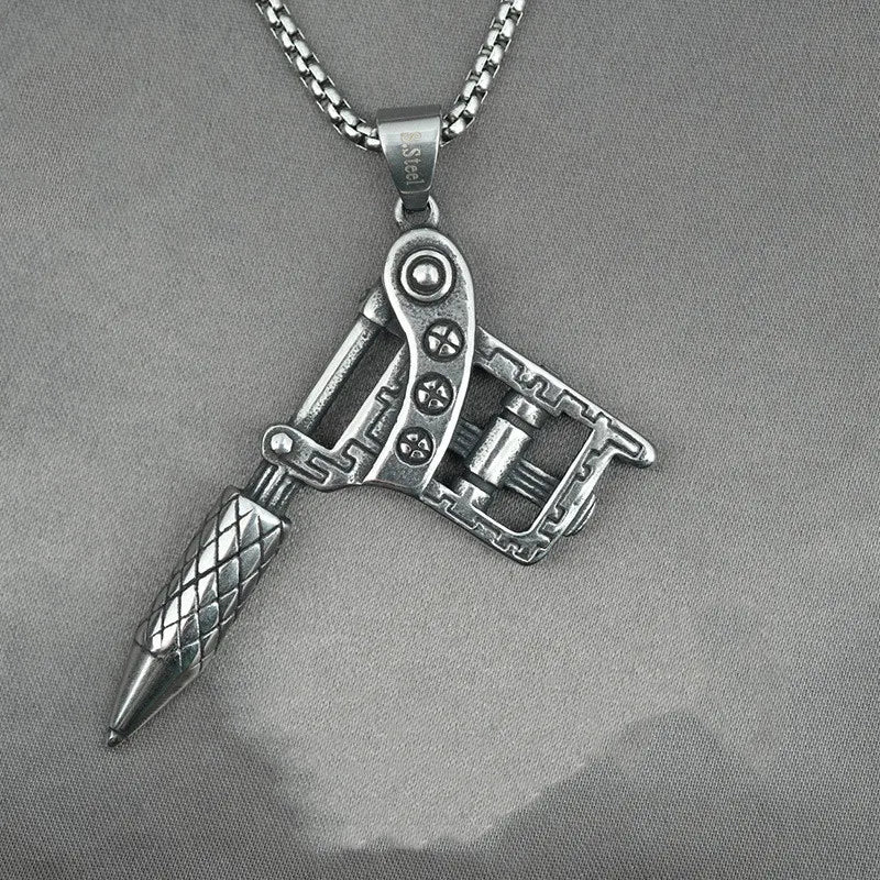 TATOO MACHINE NECKLACE PENDANT