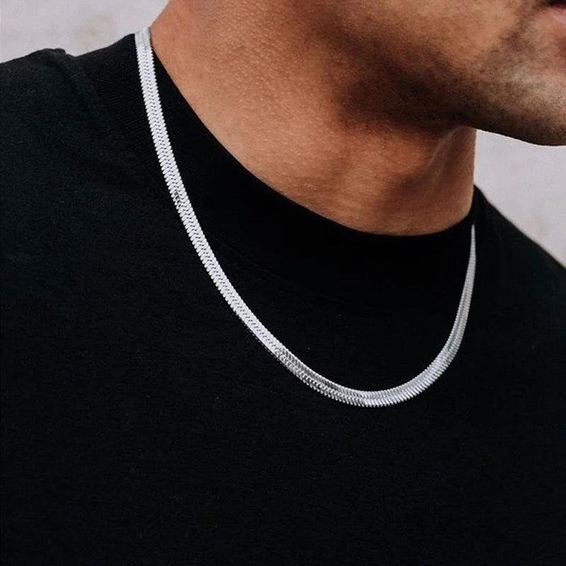 FLAT SNAKE CHOKER NECKLACE