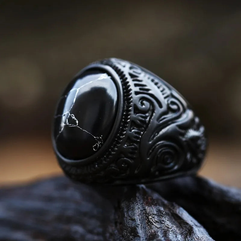 BLACK TIGER EYE RING