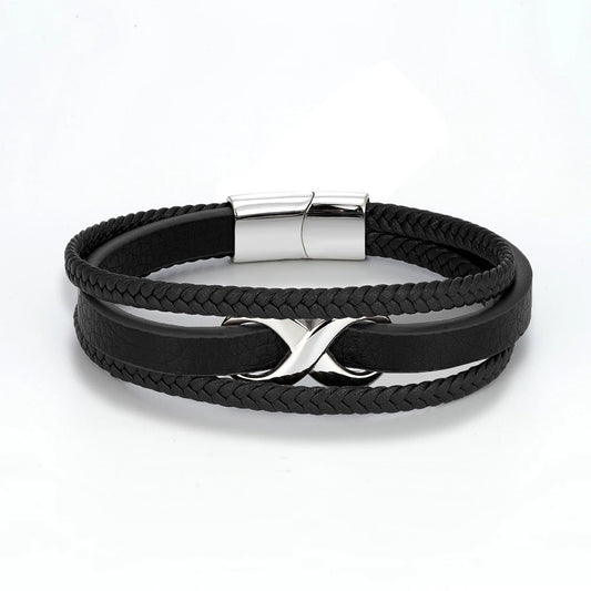 Infinity Knot Leather Bracelet-Double Fancy