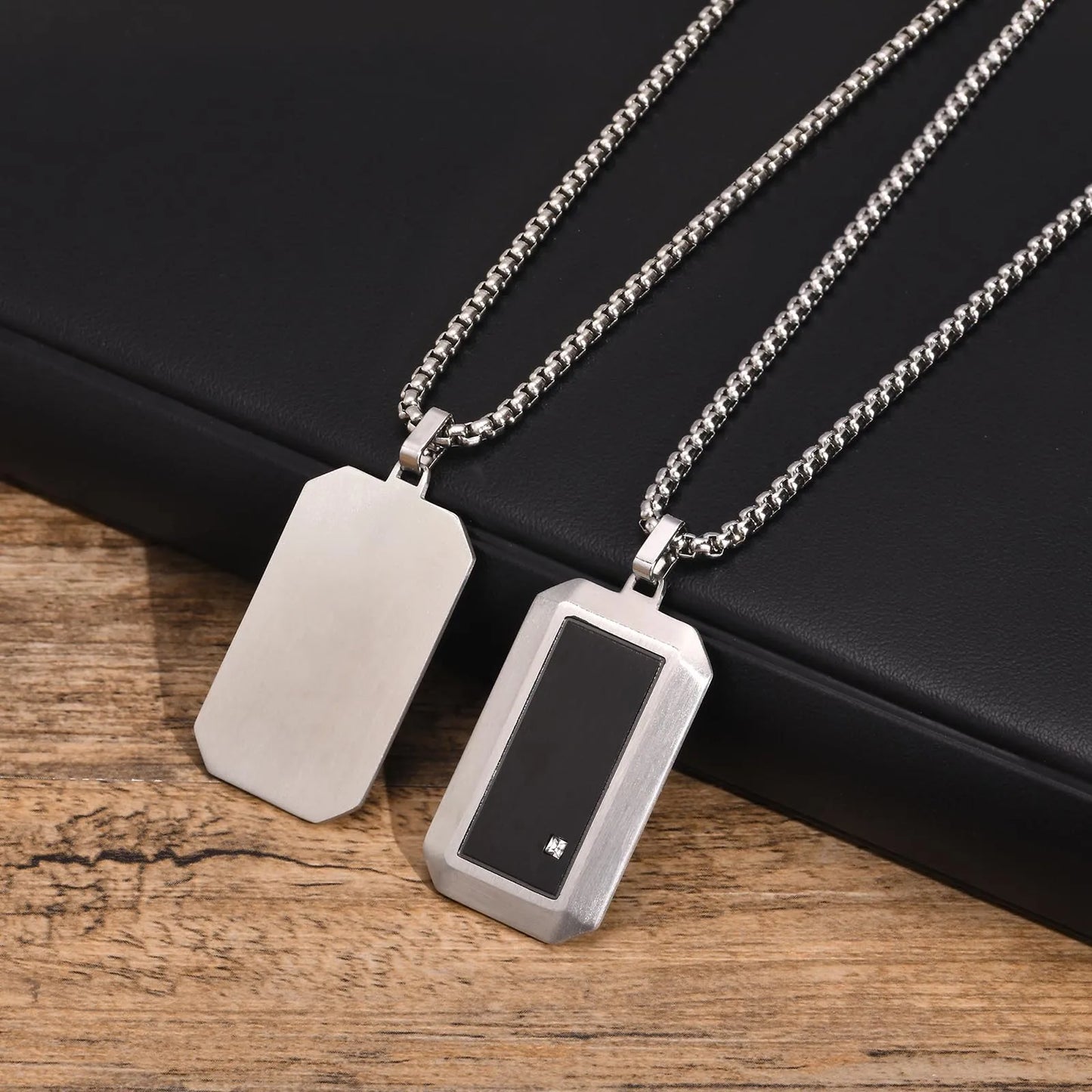 STEEL DOG TAG NECKLACE