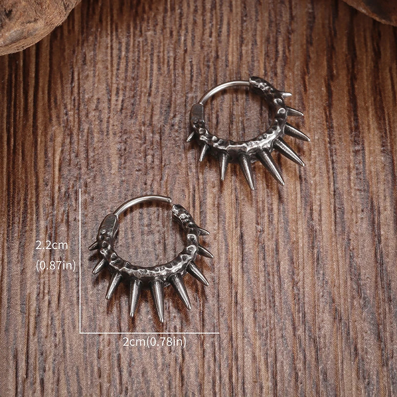 SPIKED HOOP EARRINGS