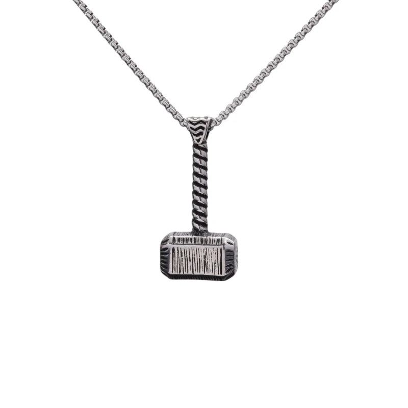 STEEL THOR PENDANT NECKLACE