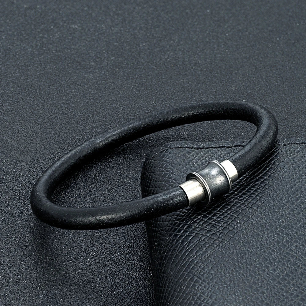 Minimalist Natural Leather Bracelet-Double Fancy