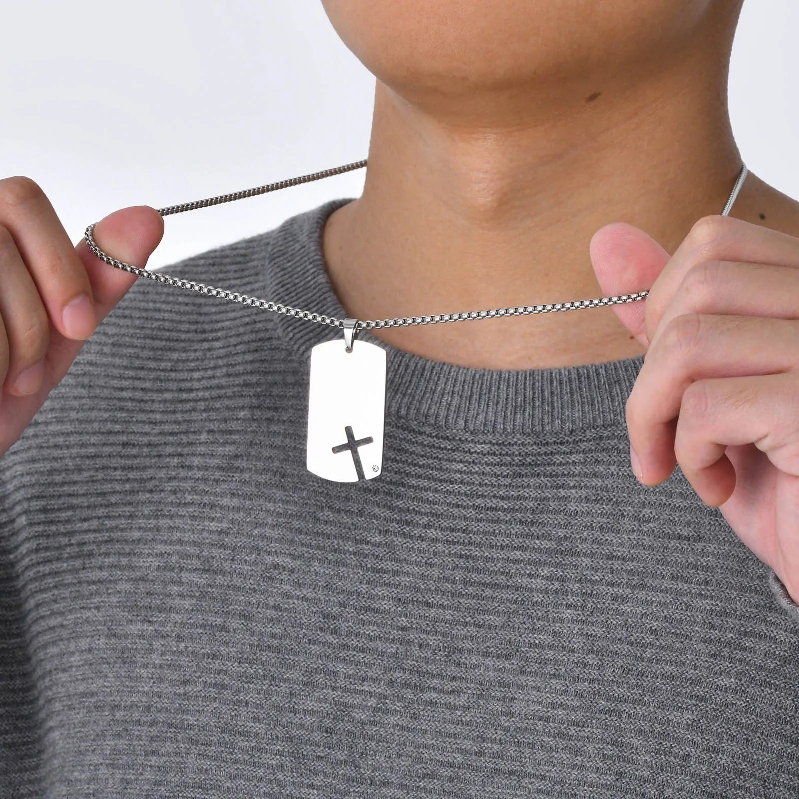 SIDECROSS DOG TAG NECKLACE