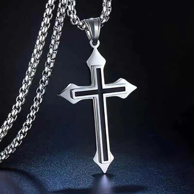 GOTHIC HOLLOW CROSS NECKLACE