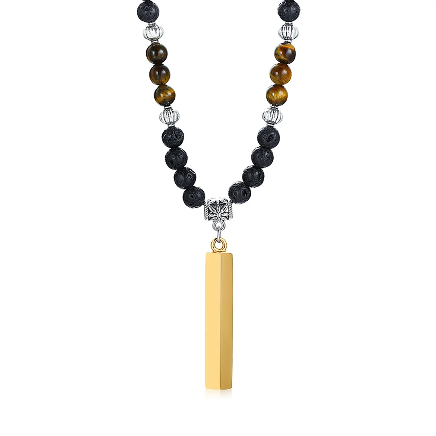 BLACK CARNELIAN STONE WITH CROSS NECKLACE