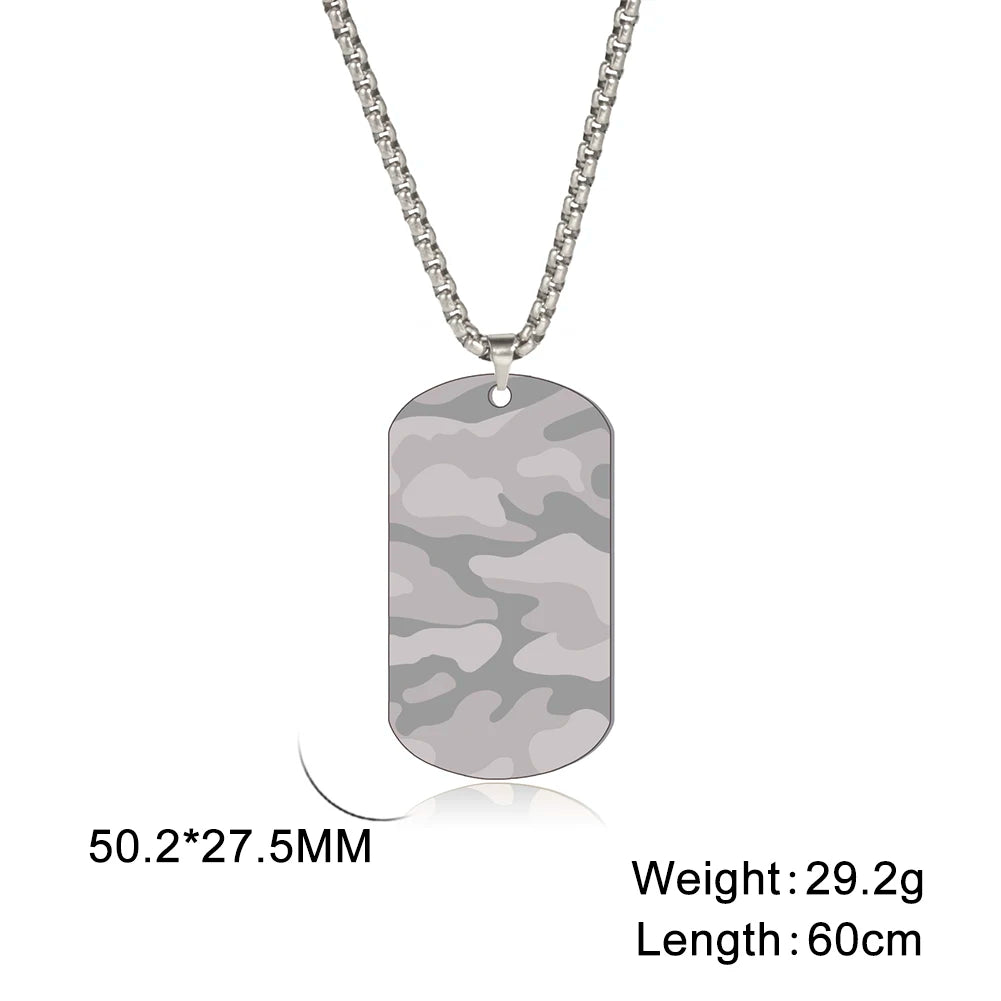 CAMOUFLAGE MILITARY NECKLACE