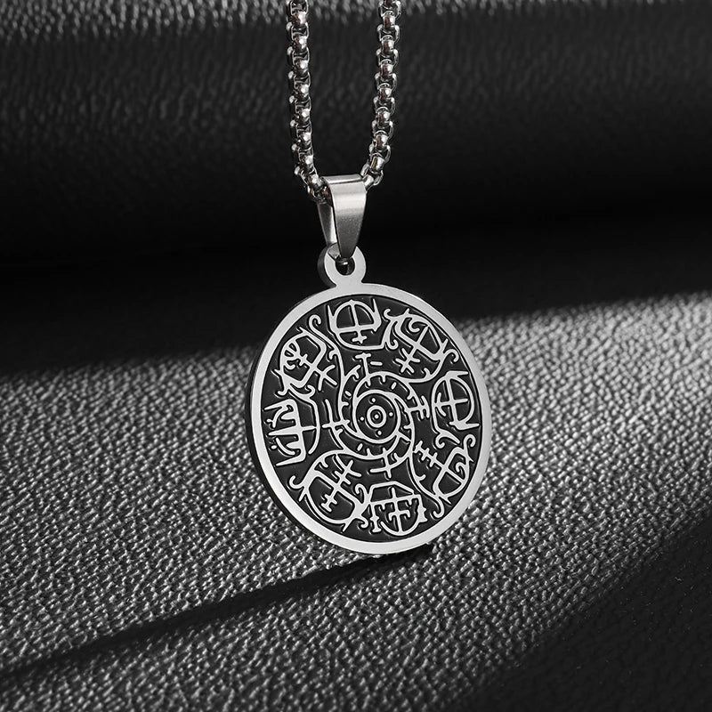 STEEL AMULET NECKLACE PENDANT