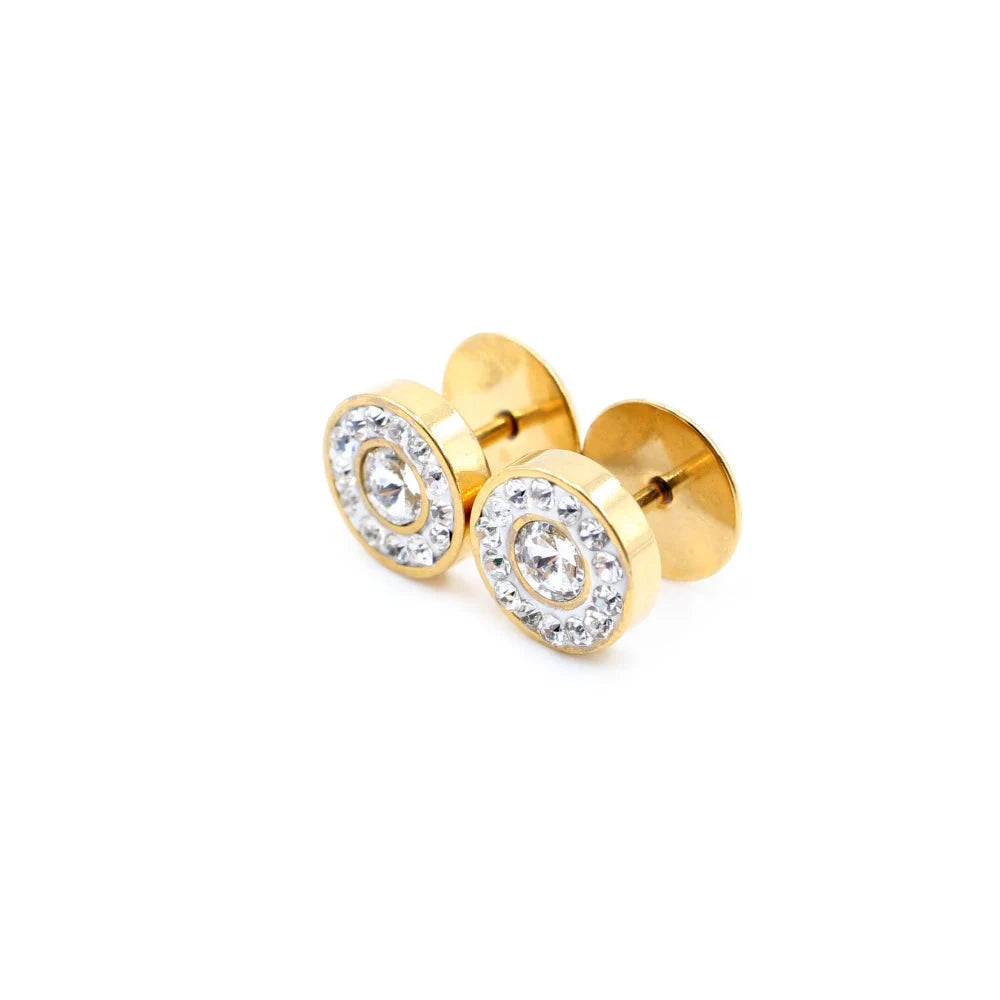 STEEL FASHION STUD EARRING