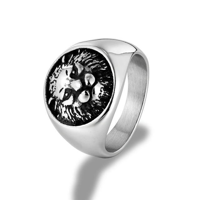 LION HEAD STEEL RING