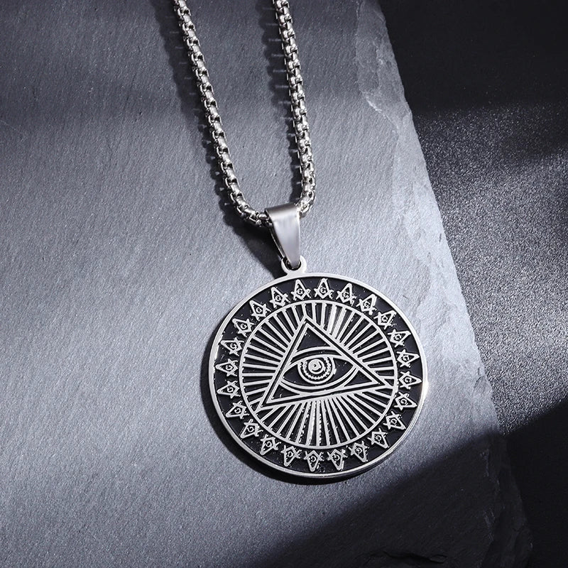 STEEL AMULET NECKLACE