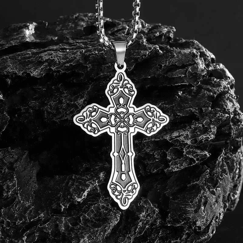 3D CROSS NECKLACE - Double Fancy