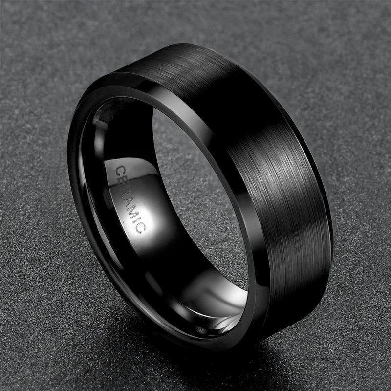 MATTE BLACK CERAMIC RING