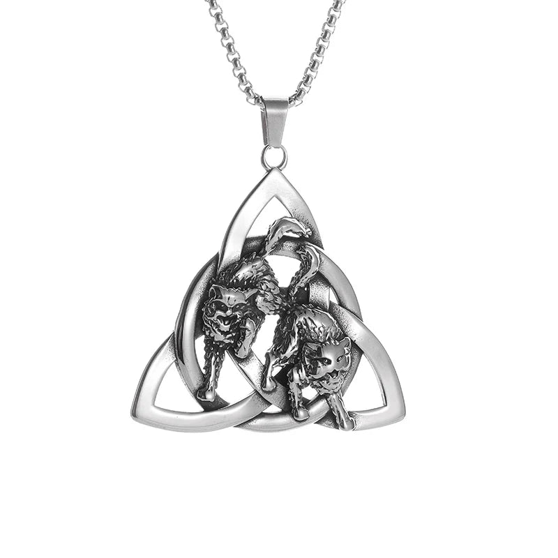 STEEL THOR PENDANT NECKLACE