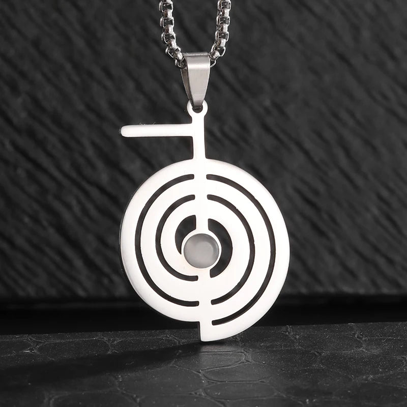 STEEL AMULET NECKLACE PENDANT