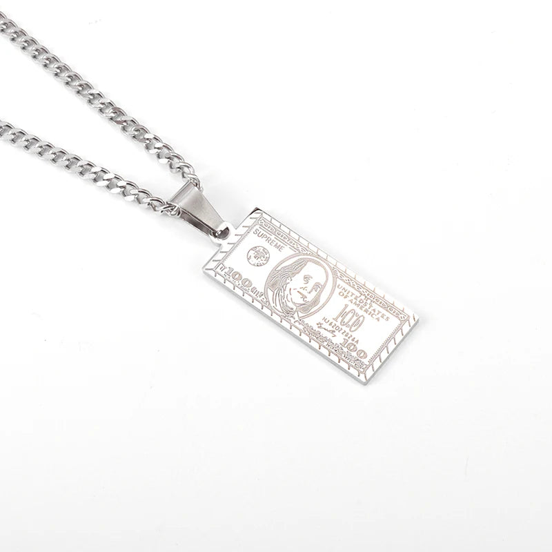 STEEL LIGHTING NECKLACE PENDANT