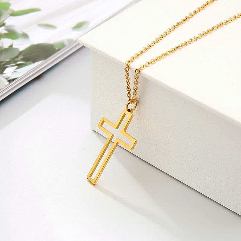 OPENWORK CROSS NECKLACE