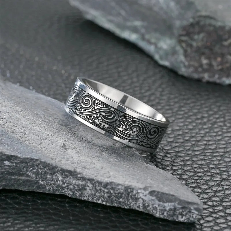 TITANIUM STEEL RETRO RING