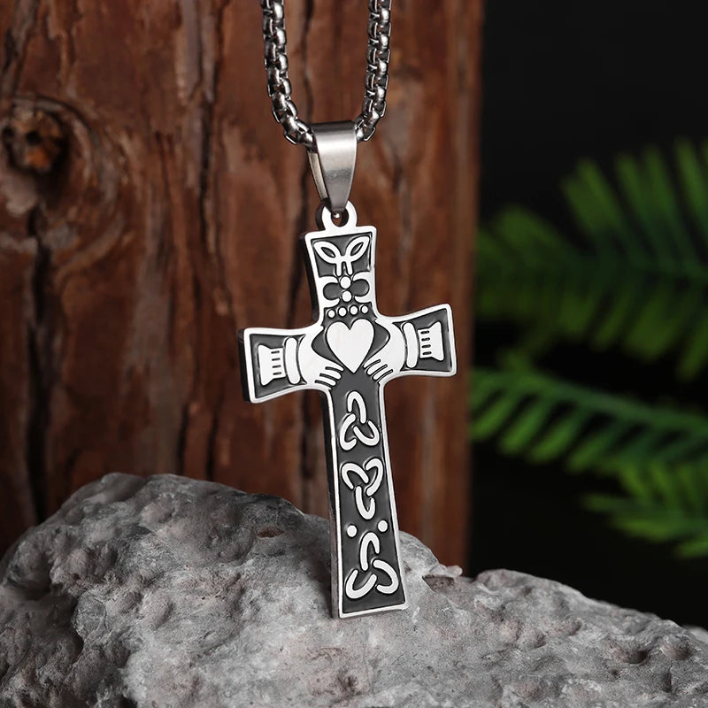 STEEL ORTHODOX CROSS NECKLACE