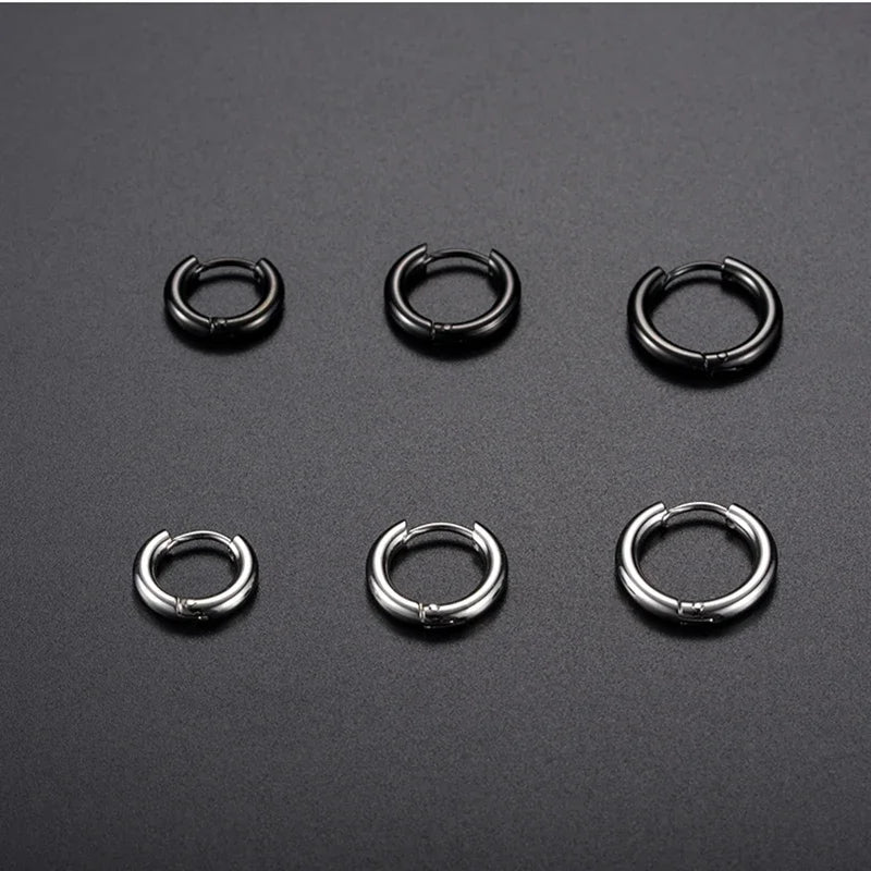 TITANIUM ROUND HOOP EARRINGS