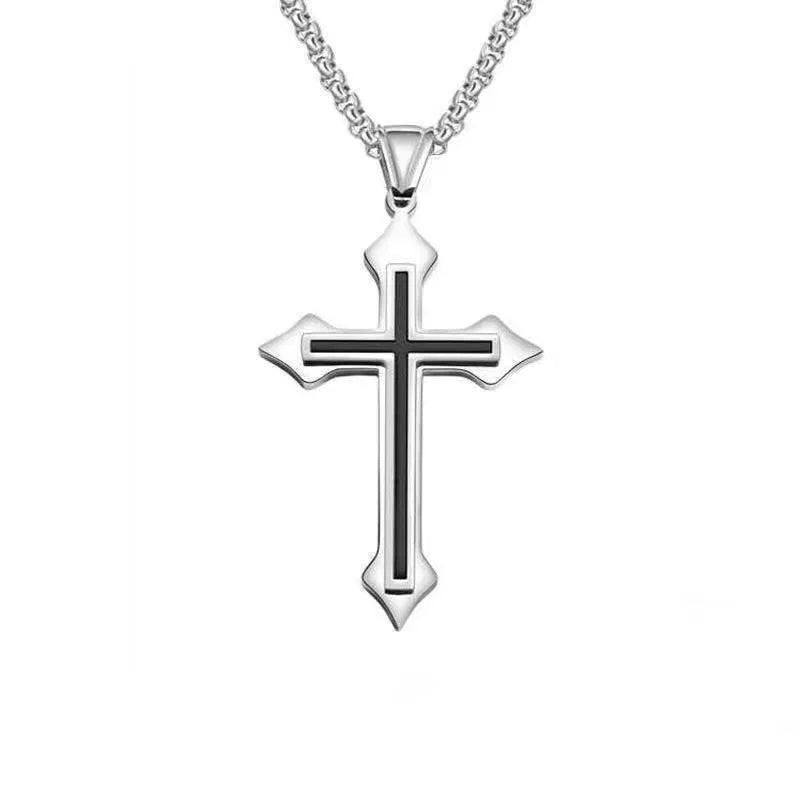 GOTHIC HOLLOW CROSS NECKLACE