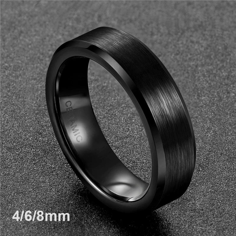 MATTE BLACK CERAMIC RING