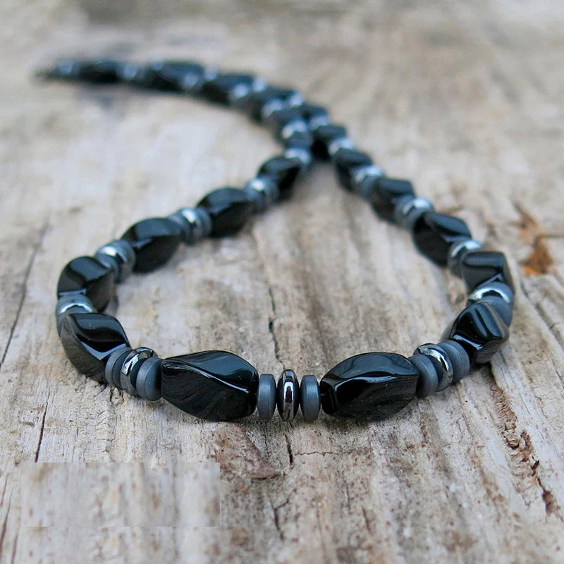 HEMATITE WAVE NECKLACE