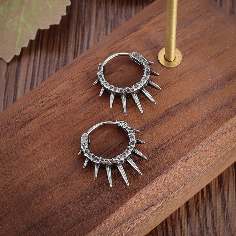 SPIKED HOOP EARRINGS