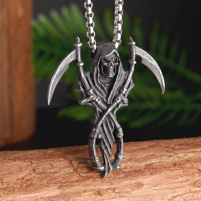 STEEL THOR PENDANT NECKLACE