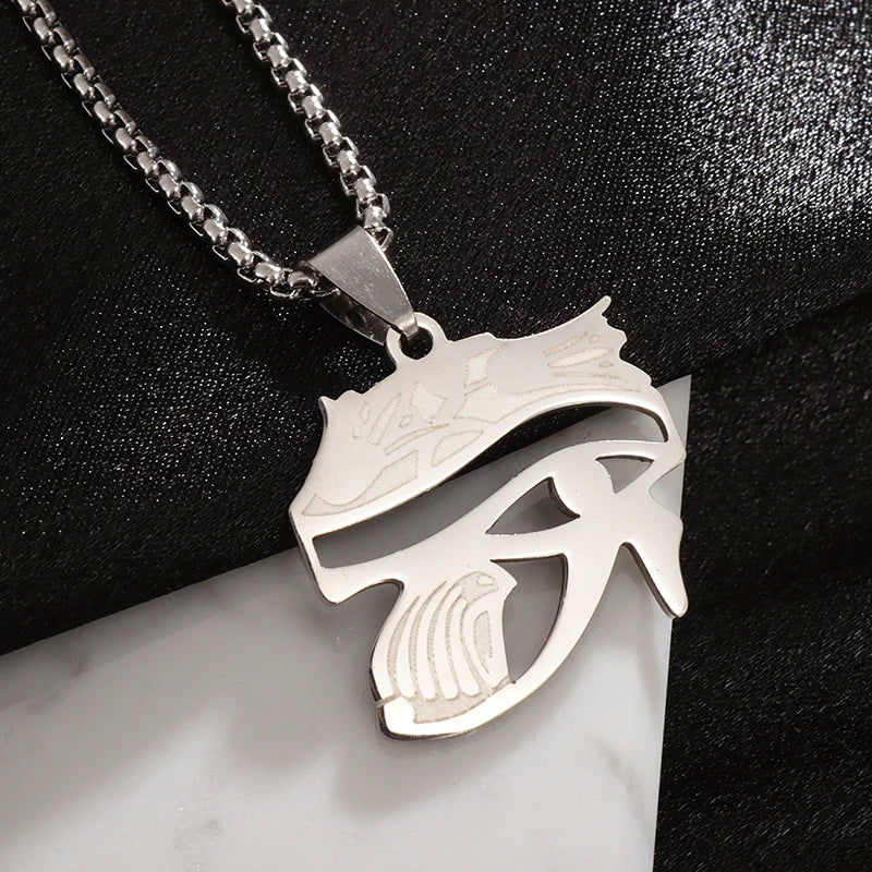 STEEL AMULET NECKLACE