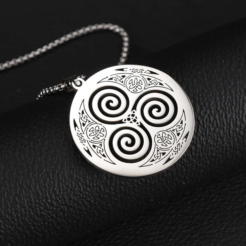 STEEL AMULET NECKLACE PENDANT