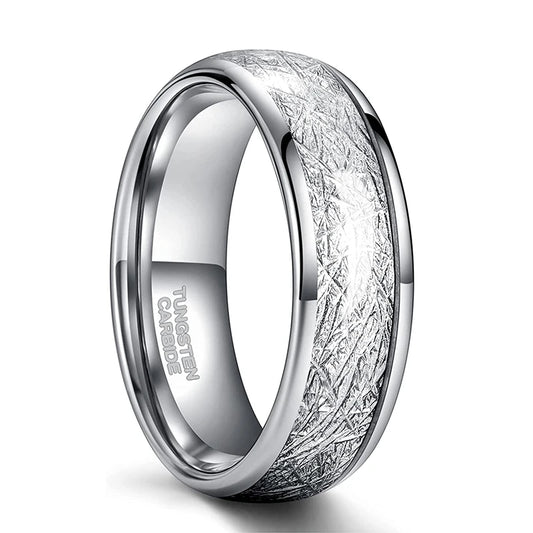 Silver Thread Tungsten Ring-Double Fancy