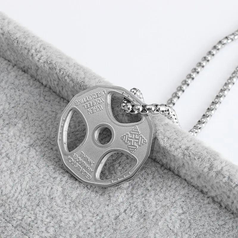 STEEL DOUBLE TAG NECKLACE