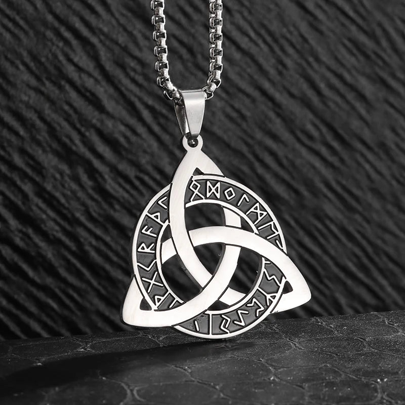 STEEL THOR PENDANT NECKLACE