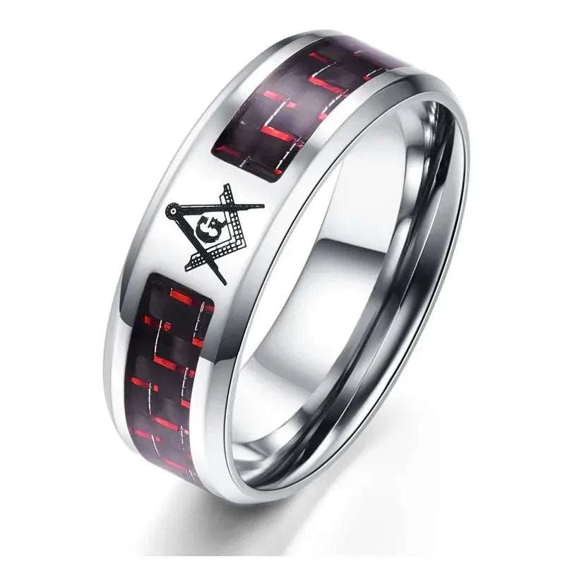 TITANIUM STEEL MASONIC RING