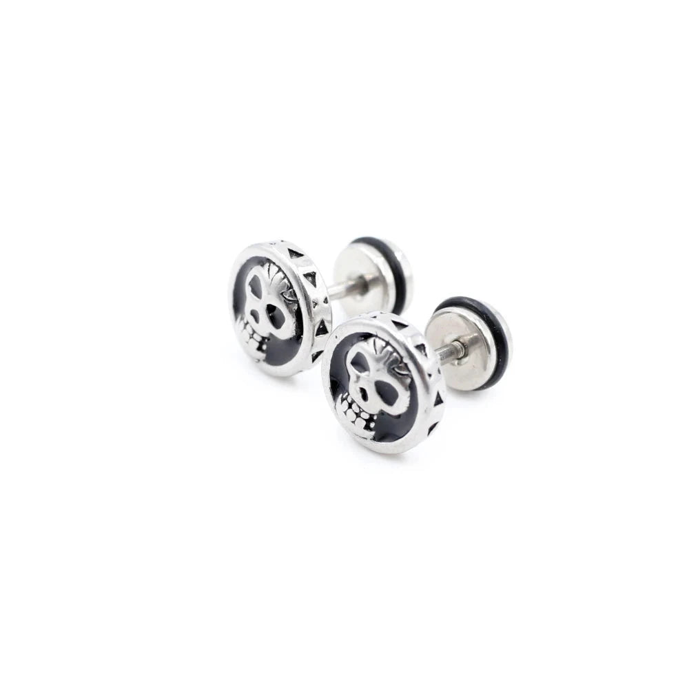 STEEL FASHION STUD EARRING