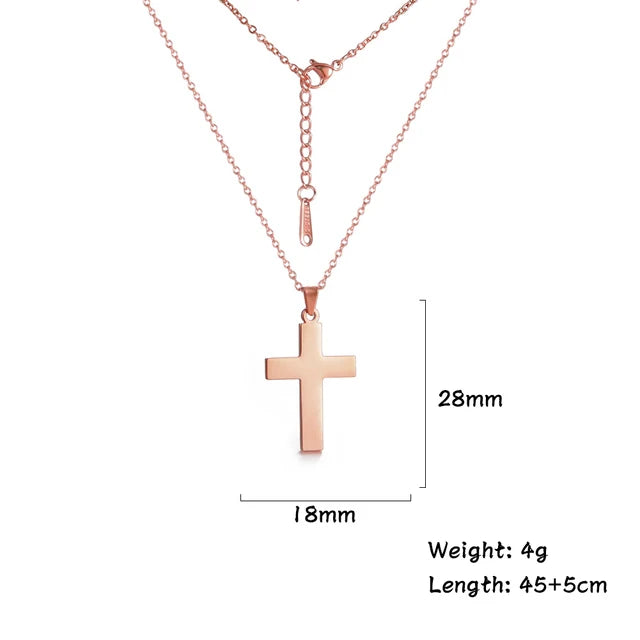 JESUS CROSS HOWLLOW NECKLACE