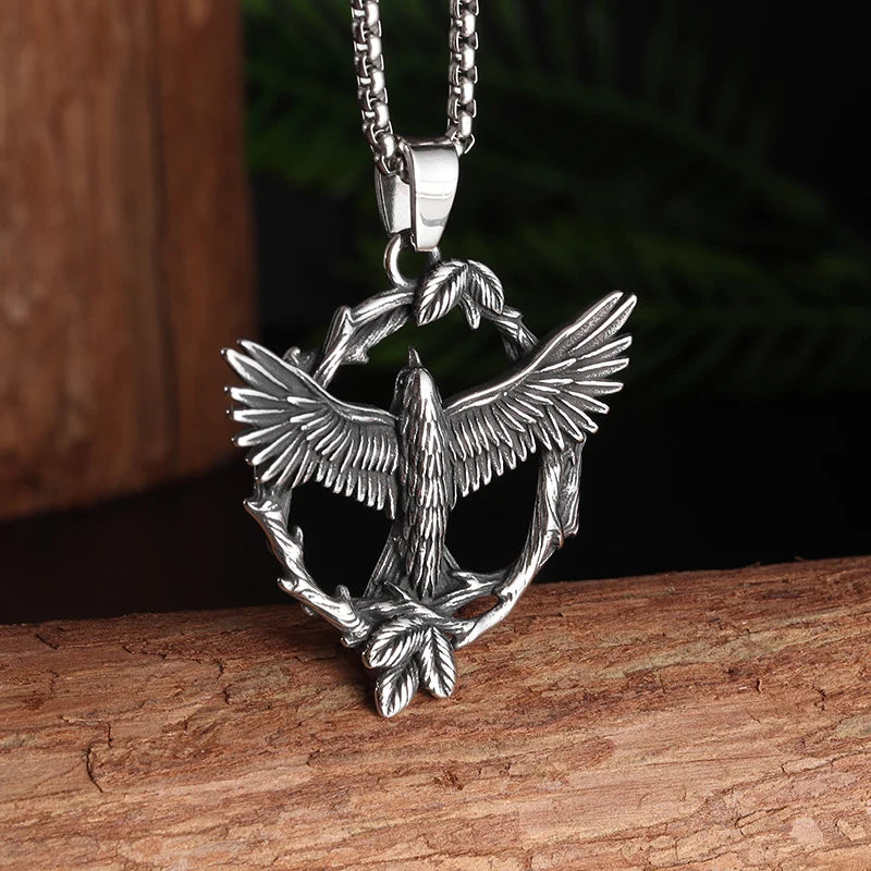 STEEL THOR PENDANT NECKLACE