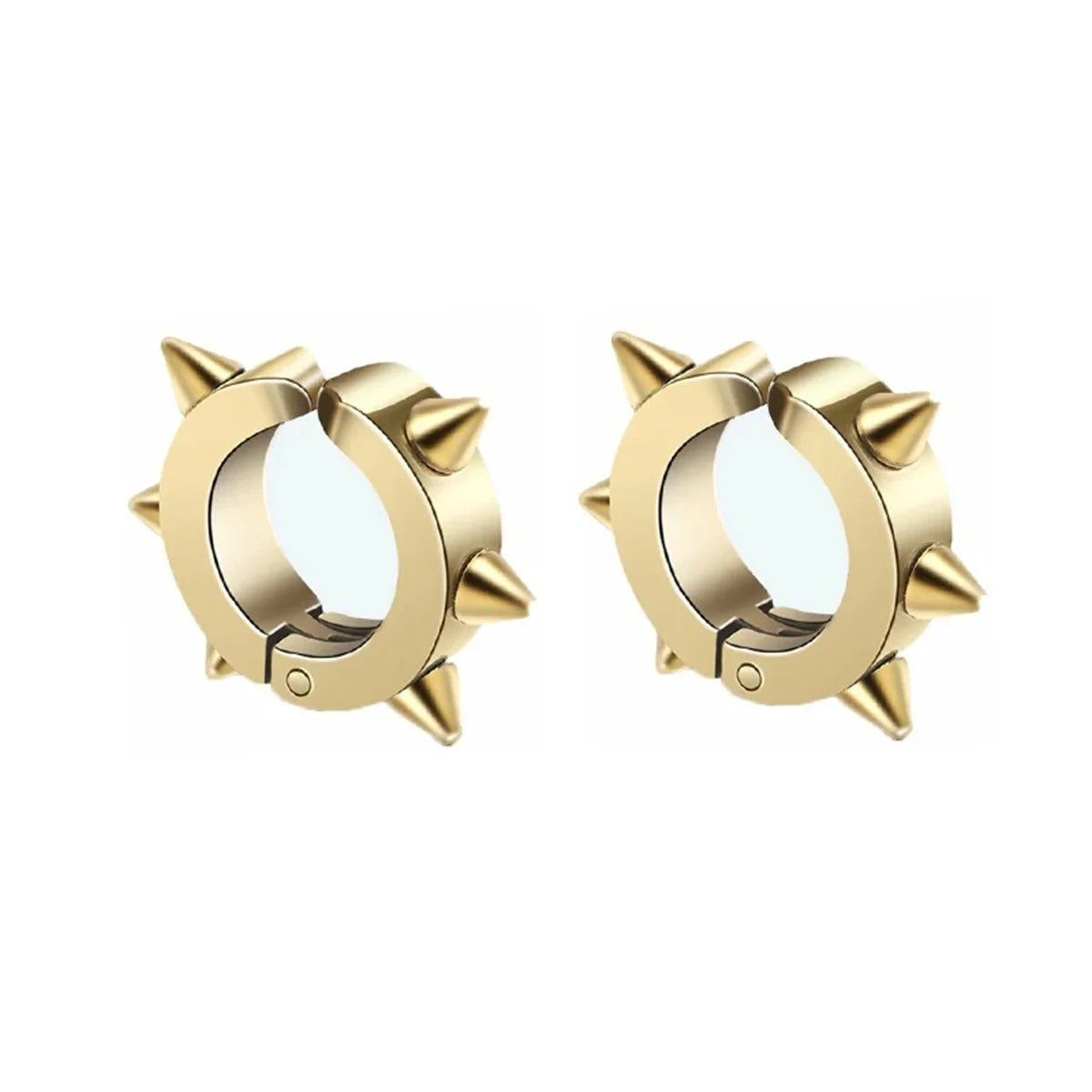 STEEL SPIKE CLIP ON EARRINGS