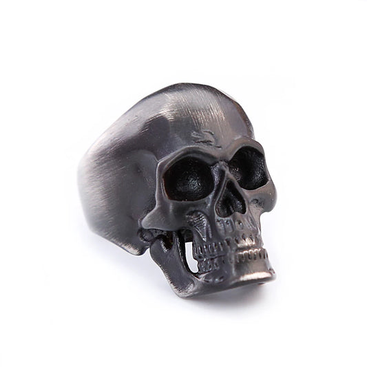 BLACK STAINLESS STELL SKULL RING