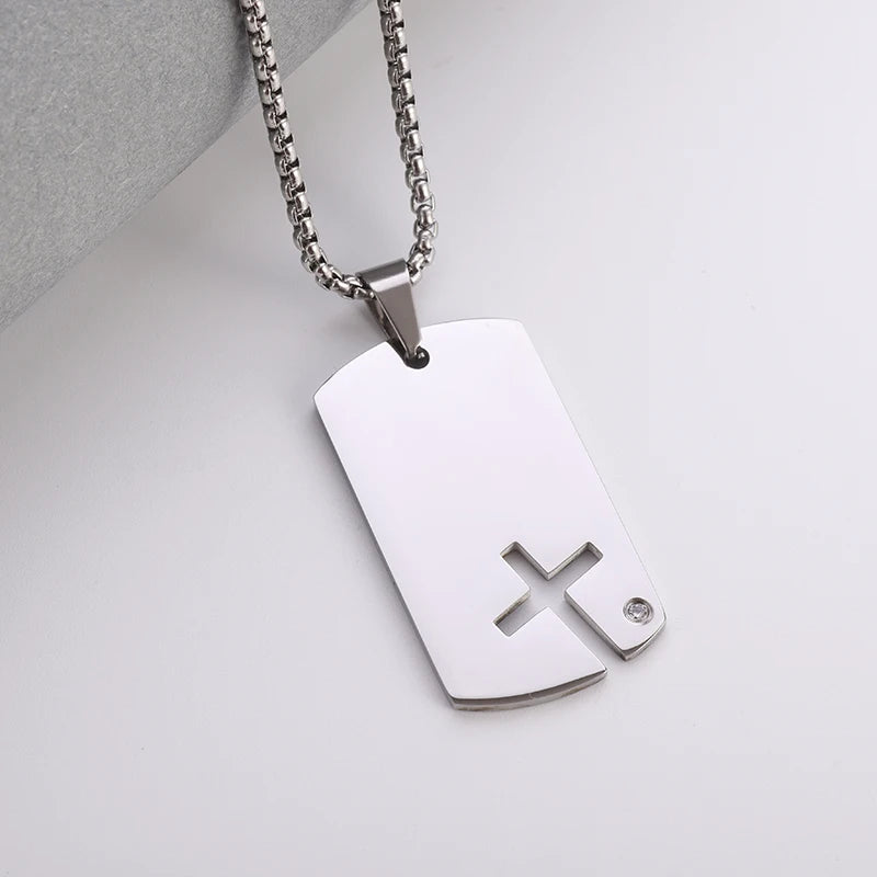 STEEL ORTHODOX CROSS NECKLACE