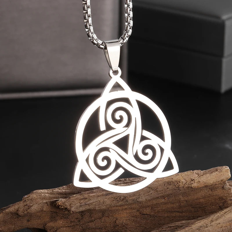 STEEL AMULET NECKLACE PENDANT