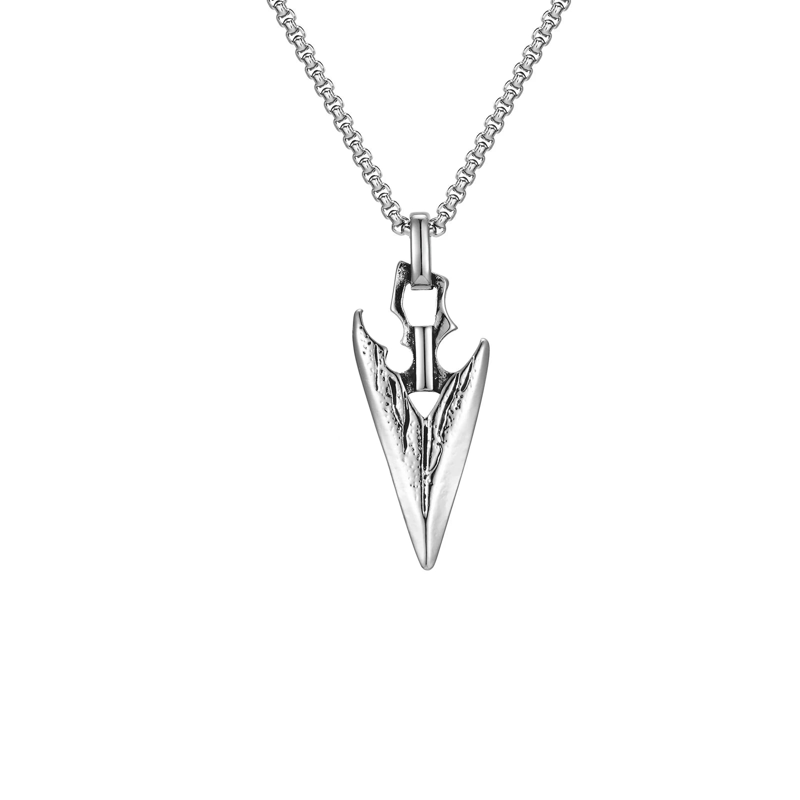 Spear Head Pendant Necklace-Double Fancy