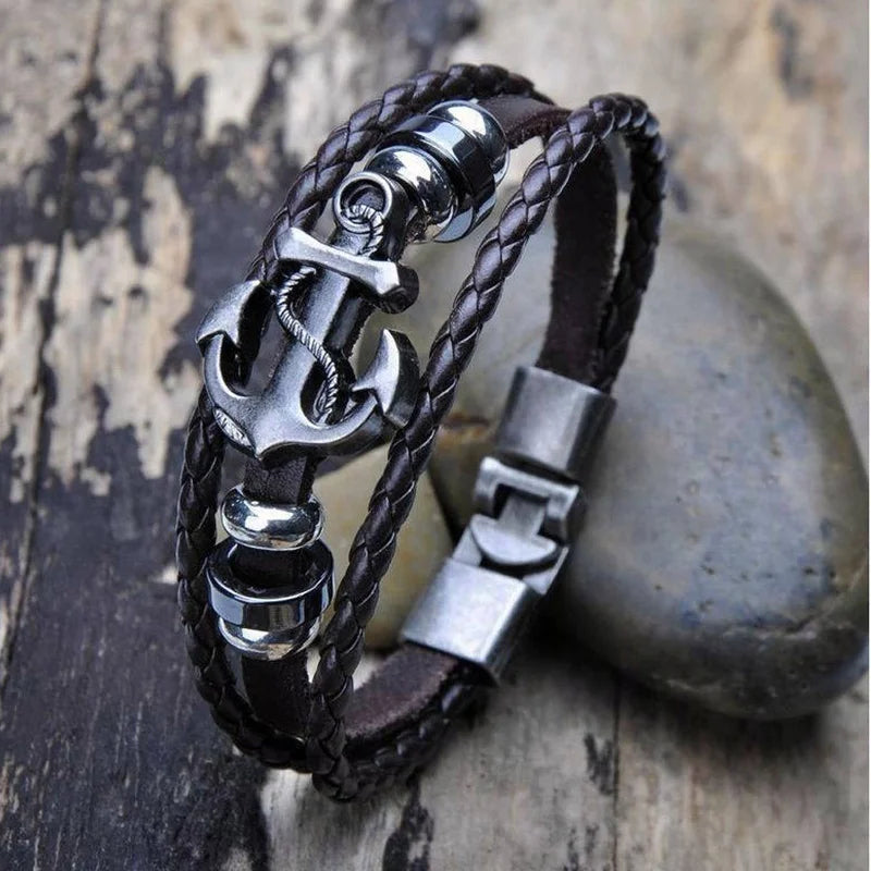 MULTILAYER VINTAGE ANCHOR BRACELET