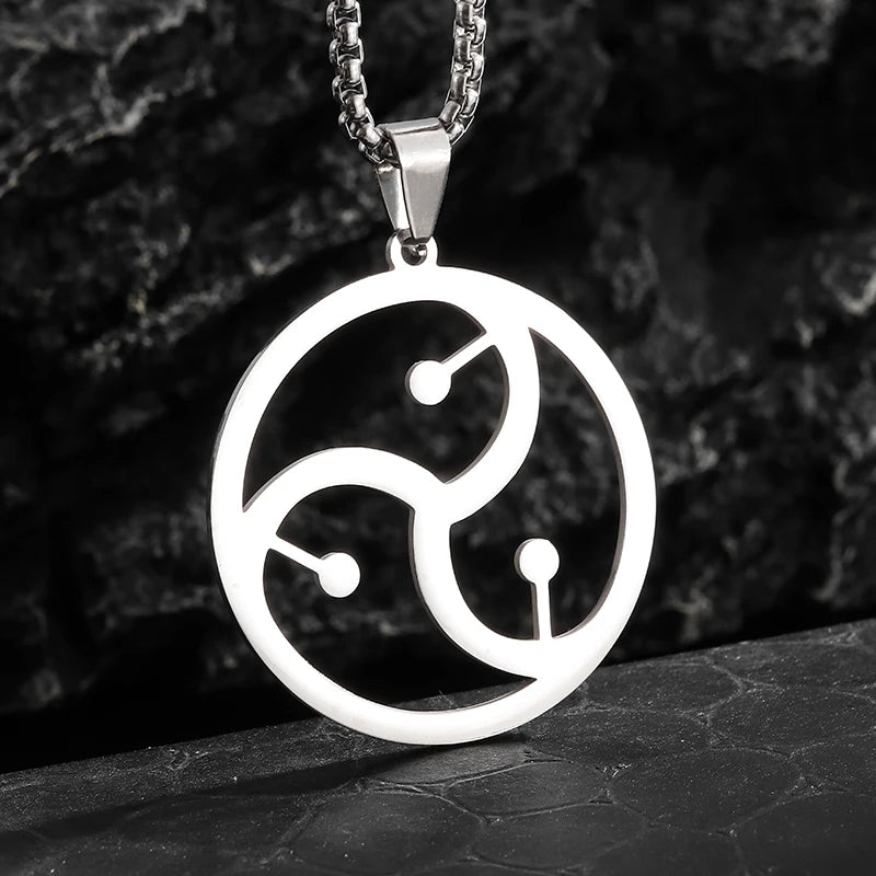 STEEL AMULET NECKLACE PENDANT